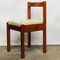 Pine and Cream Vinyl Dining Chairs, 1980s, Set of 4, Image 6
