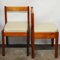 Pine and Cream Vinyl Dining Chairs, 1980s, Set of 4, Image 2