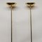 Tall Brass-Plated Adjustable Up-Lights, 1980s, Set of 2 6
