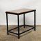 Small Rectangular Teak Side Table on Black Metal Base, 1980s, Image 1