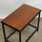 Small Rectangular Teak Side Table on Black Metal Base, 1980s 10