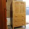 Tall Limed Oak Cabinet with Top Cupboard and Drawers, 1930s 11