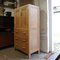 Tall Limed Oak Cabinet with Top Cupboard and Drawers, 1930s 9