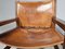 Armchairs in Cognac Leather and Olive Wood, France, 1970s, Set of 2, Image 8