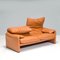 Two-Seater Sofa in Leather by Vico Magistretti for Cassina, Image 5