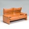 Zwei-Sitzer Sofa aus Leder von Vico Magistretti für Cassina 4