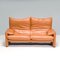 Two-Seater Sofa in Leather by Vico Magistretti for Cassina, Image 3