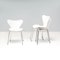 Sedie da pranzo serie 3107 bianche di Arne Jacobsen per Fritz Hansen, 2011, set di 4, Immagine 4