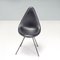 Schwarze Modell 3110 Drop Chairs aus Leder von Arne Jacobsen für Fritz Hansen, 2010er, 10 . Set 4