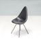 Schwarze Modell 3110 Drop Chairs aus Leder von Arne Jacobsen für Fritz Hansen, 2010er, 10 . Set 7