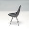 Schwarze Modell 3110 Drop Chairs aus Leder von Arne Jacobsen für Fritz Hansen, 2010er, 10 . Set 8