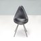 Schwarze Modell 3110 Drop Chairs aus Leder von Arne Jacobsen für Fritz Hansen, 2010er, 10 . Set 6