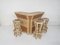 Mid-Century Tiki Bar & Hocker aus Bambus, 1970er, 4er Set 1