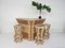 Mid-Century Tiki Bar & Hocker aus Bambus, 1970er, 4er Set 4