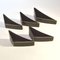 Minimalist Triangular Black and White Ceramic Bowls and Vases, 1980s, Set of 8 4