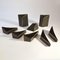 Minimalist Triangular Black and White Ceramic Bowls and Vases, 1980s, Set of 8 8