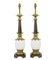 Art Deco Style Brass and Glass Table Lamps, 1990s, Set of 2 1