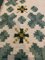 Swedish Flat Weave Rug in Soft Green Tones on Cream Background 6