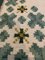 Swedish Flat Weave Rug in Soft Green Tones on Cream Background, Image 6