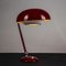 Vintage Red Metal Ministerial Type Lamp, Italy, 1950 2
