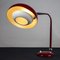 Rote Vintage Ministerial Lampe aus Metall, Italien, 1950 4