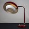 Rote Vintage Ministerial Lampe aus Metall, Italien, 1950 3