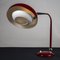 Vintage Red Metal Ministerial Type Lamp, Italy, 1950 3