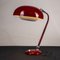 Vintage Red Metal Ministerial Type Lamp, Italy, 1950 5