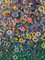 Beppe Avvanzino, Colorful Flower Meadow, Oil on Wooden Board, 2001, Framed 8