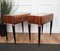 Mid-Century Italian Art Deco Bedside Tables in Walnut with Glass Tops, 1950s, Set of 2 7