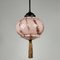 Marbled Pale Rose Opaline & Bronzed Pendant with Tassel, Germany, 1930s, Image 2