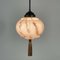 Marbled Pale Rose Opaline & Bronzed Pendant with Tassel, Germany, 1930s 3