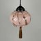 Marbled Pale Rose Opaline & Bronzed Pendant with Tassel, Germany, 1930s 9