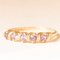 Vintage 9k Yellow Gold Band with Amethysts, 1980s, Image 2