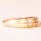 Solitario vintage de oro amarillo de 9 k con anillo de piedra de imitación de diamantes blancos, 1988, Imagen 6