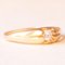 Vintage 9k Yellow Gold Solitaire with White Imitation Diamond Stone Ring, 1988 6