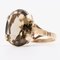 Vintage 9k Yellow Gold Smoky Quartz Cocktail Ring, 1970s, Image 4