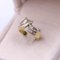Vintage 18k Yellow Gold Ring with Tapered Cut Diamonds, 1970s 3