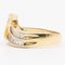 Vintage 18k Yellow Gold Ring with Tapered Cut Diamonds, 1970s 5