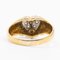 Vintage 18k Yellow Gold Diamond Heart Ring, 1970s 6