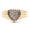 Vintage 18k Yellow Gold Diamond Heart Ring, 1970s 1