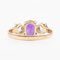 Vintage 9k Yellow Gold Ring with Amethyst and Blue Topaz 6