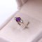 Vintage 9k Yellow Gold Ring with Amethyst and Blue Topaz 3