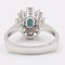 Vintage 14k White Gold Sapphire & Diamonds Daisy Ring, 1960s 6