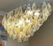 Oval Amber and Grey Poliedri Murano Glass Chandelier or Ceiling Light, 1990s 2
