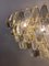 Lámpara de araña o de techo ovalada de cristal de Murano Poliedri en ámbar y gris, años 90, Imagen 8