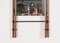 Rectangular Mirror with Double Teak Frame, Leather and Brass, Italy, 1970s 8