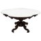 Mahogany Table with a Cartouche-Shaped Marble Top, 1840s, Image 1