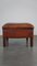 English Leather Ottoman with Decorative Rivets 5