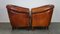 Brown Sheep Leather Club Chairs, Set of 2, Image 3